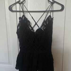 Elegant Black Lace Women’s Top